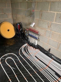 Underfloor heating pipework and installation by Ecoheat