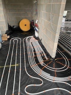 Underfloor heating pipework and installation by Ecoheat