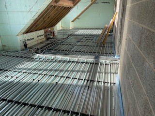 Underfloor heating pipework and installation by Ecoheat
