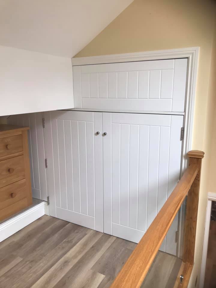 Indoor air source heat pump plant room installation with pipework